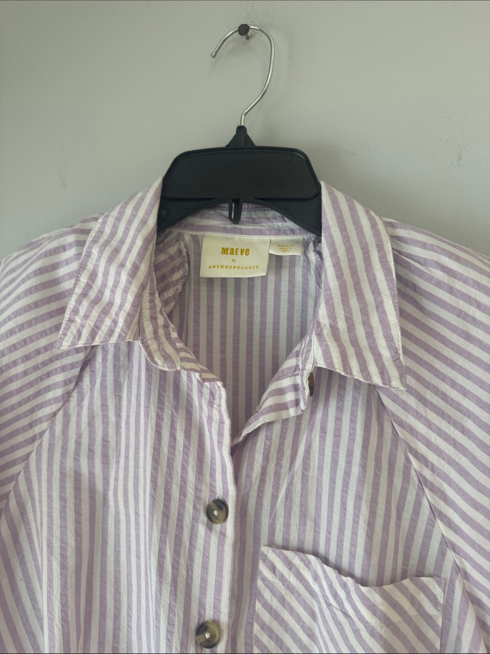 Maeve by Anthropologie The Zooey Bubble Sleeve Button Front Blouse - Picture 5 of 8